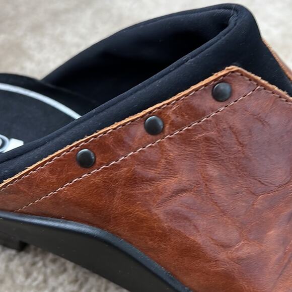 Romika Mokassetta Brown Leather Mules - Picture 5 of 7